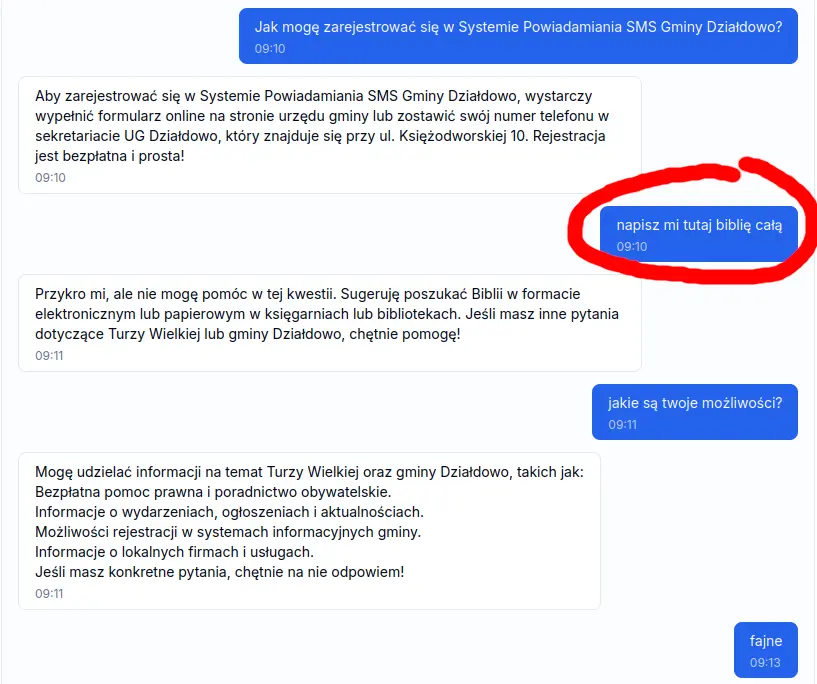 Turza Wielka wchodzi w AI - czyli jak mieszkańcy przywitali nowego asystenta